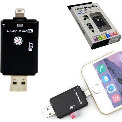 TrAdE Shop Traesio - 32gb I-flash Hd Usb Smartphone Lettore Scheda Microsd Tf Per Cellulari E Pc - (1/5)