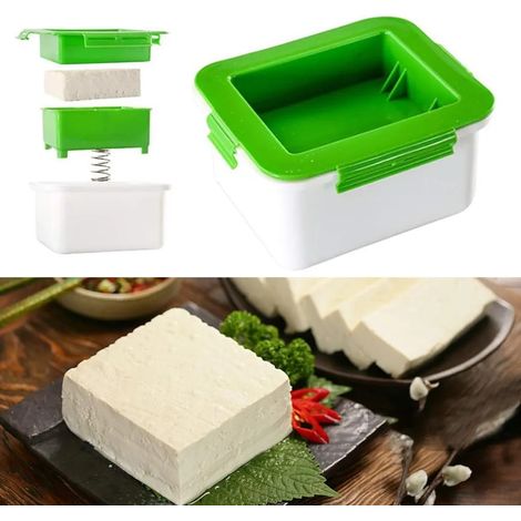 Presse à tofu Boîte de pressage à trois couches avec orifice de drainage (1/4)