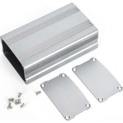 38 x 63 x 110 mm graues Aluminium-Projektgehäuse für elektronische Produkte mit Wärmeableitung