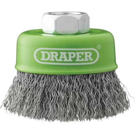 Draper 08051 Stainless-Steel Crimped Wire Cup Brush, 65mm, M14