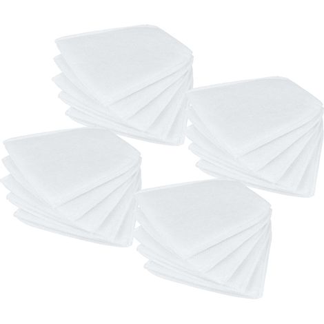 vhbw 20x Filtres fins compatible avec Makita CL183  CL106D, Maktia BCL180, DCL180, CL183D aspirateur - Filtre en toison blanc (1/5)
