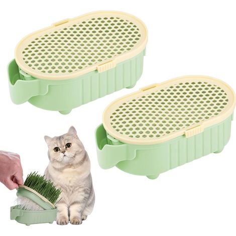 2 Pieces Catnip Plastic Box, Reusable Catnip Growing Kit, Soilless Catnip Germiner, Hydroponic Catnip Planter (Seeds Not Included) (1/5)
