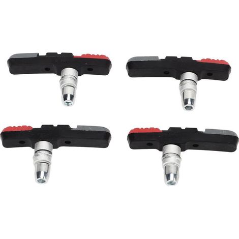 Lot de 2 paires de patins de frein V pour vélo, silencieux, colorés, pour VTT et vélo de route (1/5)