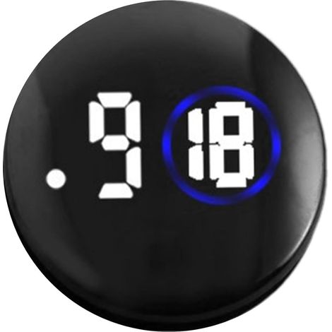 Horloge de voiture - Mini horloge à quartz lumineuse pour tableau de bord - Horloge analogique multifonctionnelle, horloge pour
