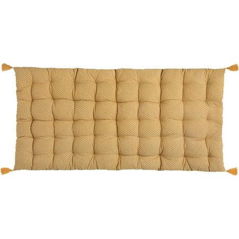 Matelas de Sol 4 Pompons "Otto" 60x120cm Ocre