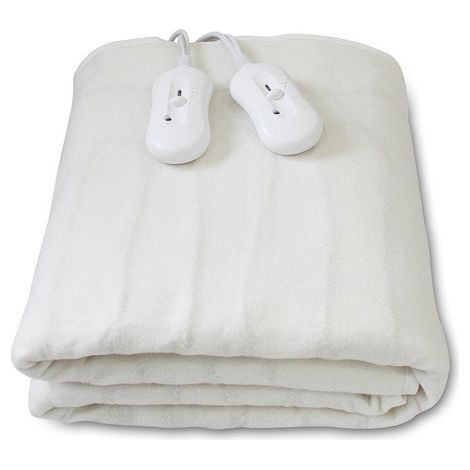 Surmatelas Chauffant - LEOGREEN - Double 160x140 cm - 2x60W - 3 Réglages de Température - Blanc (1/5)