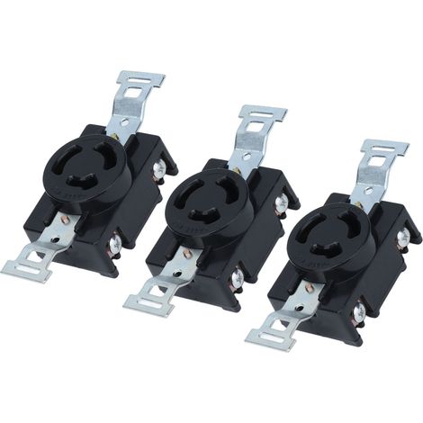 Prise de générateur à trois broches en bronze de nylon durable, facile à installer. (1/5)