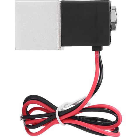 Électrovanne pneumatique aluminium 2 voies normalement fermée 1/4" 12V DC (1/5)