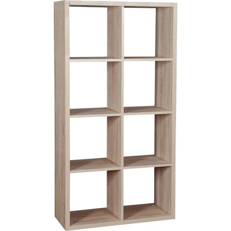 Estantería Levnova 104, Roble Sonoma, Abierta sin pared trasera, Aglomerado laminado, Número de puertas: 0, Número de cajones: 0, 150x77x33cm
