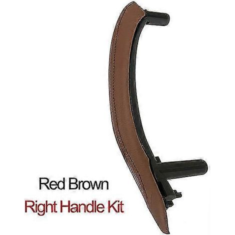 Poignée de porte intérieure gauche et droite améliorée avec revêtement extérieur en cuir pour BMW X5 X6 F15 F16 2014-2018 Poignées de porte intérieures - Droite Rouge (1/5)