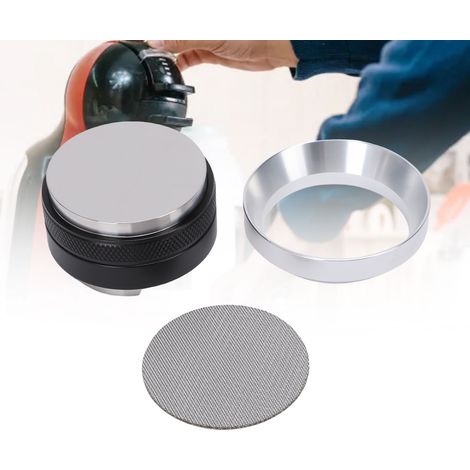 Set d'accessoires pour machine à café avec doseur distribiteur, tamping et filtre disque en acier inoxydable 58mm (1/5)