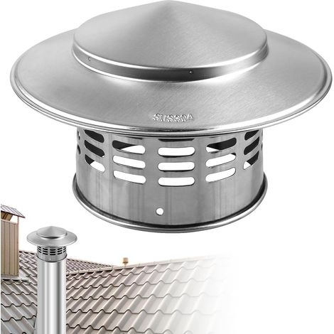 Chapeau De Cheminée En Acier Inoxydable, Hotte De Cheminée, Capuchon De Cheminée Chapeau Cheminee Chapeau Anti Pluie Cheminée Capuchon De Capot De Cheminée Contre La Pluie La Neige Pour La Tuyauterie (1/5)