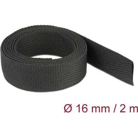 Delock Tubo termorretrÃ¡ctil de tela de 2 m x 16 mm con una relaciÃ³n de contracciÃ³n de 2:1 negro