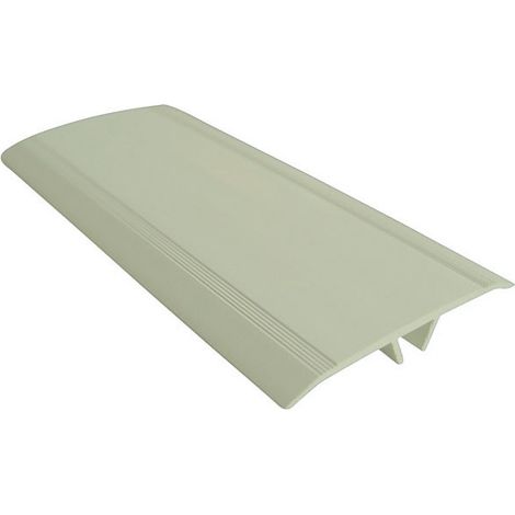 Moncoffrage – Couvre joint PVC plat 5 cm – Longueur 3m – Clips taille S pour ouverture 15 à 35 mm – Beige pour façades