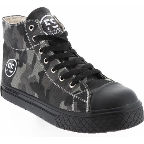 Chaussures de Sécurité Hautes - Camouflage, Semelles Antidérapantes Noires - Fashion Security - Confort et Style - 46 - Taille 46 (1/5)
