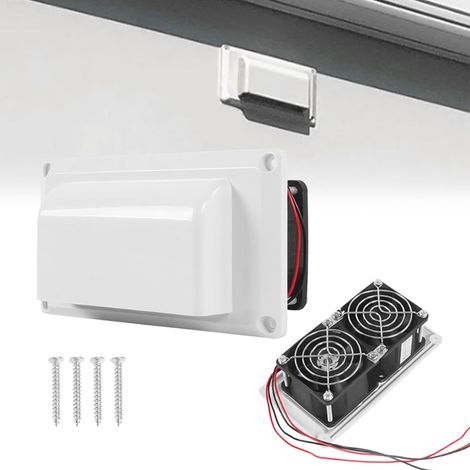 Passender Abluftventilator, 12 V 25 W, Seitenlüfter für Wohnmobile, Innenraum-Lüftungsgitter, Abluftventilator-Set mit Befestigungsschrauben, Wohnwagen, Wohnmobil, Anhänger, Zubehör