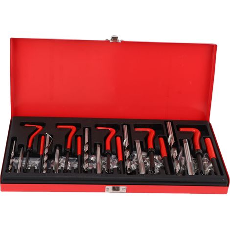 Kit réparation filetage complet M5-M12 – Inserts filetés forets tarauds outils rupture 131 pièces, mécanique (1/5)