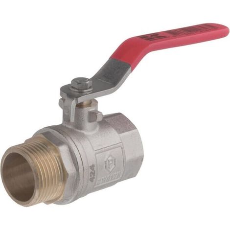 Rubinetto a sfera BSP femmina/maschio 1" + maniglia inox UNIVERSALE KS1MKR