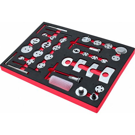 Assortimento di 35 utensili SOGI TER-28 - arretratore pistoncini freni a disco con adattatori e piastre - kit per auto (1/5)