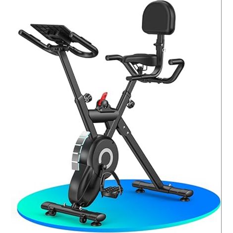 Vélo d'appartement – Ergomètre silencieux résistance magnétique 12 niveaux écran LCD tailles 195 cm siège guidon réglables vélo d'appartement (1/5)