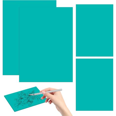 Pieces Linocut Engraving Plate, 2 A5 + 2 A6 Green PVC (1/5)