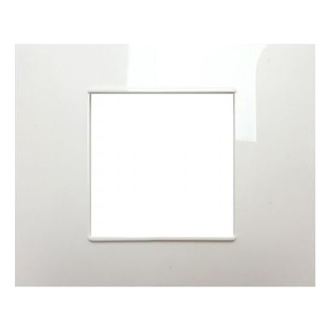 Mapam Serie elettrica frutti compatibili serie Vimar Plana (GEM) Placca 2 Moduli bianco
