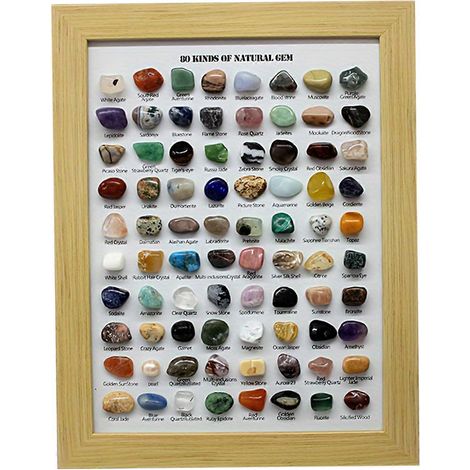ensemble de spécimens de cristaux et de minerais : collection de roches éducative unique pour la décoration de la salle d'étude (1/5)