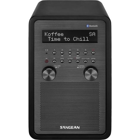 Sangean DDR-60 Radio da tavolo DAB+, DAB, FM AUX, Bluetooth, NFC incl. telecomando, Funzione allarme Nero (1/5)