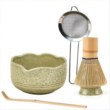 5 pièces matcha whisk ensemble 18OZ bol avec spout japonais ceremony matcha whisks kit gift pour matcha lovers beginner (1/5)