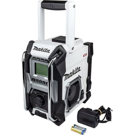 Makita Job Site Radio MR001GZ01 White 18v 40v Max AM FM CXT LXT XGT Li-Ion Bare