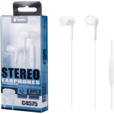 Auriculares con microfono intrauditivos bubble c4575 blanco