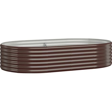 Maison Exclusive - Jardinera arriate acero galvanizado marrón 175