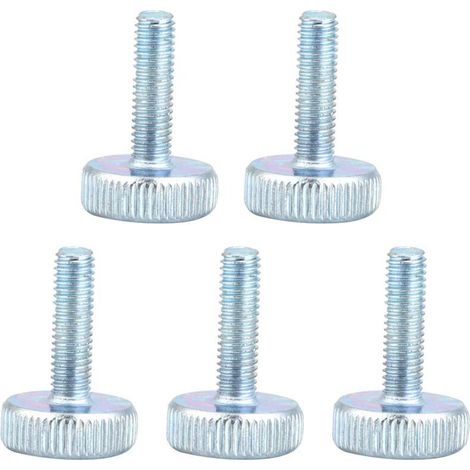 Vis moletées M5 en acier au carbone zingué 1.4-20 à tête plate (M5 x 20 (5 pièces)) (1/5)