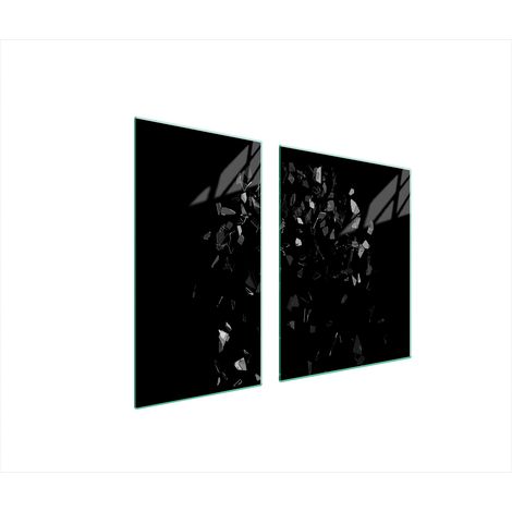 PLAQUE DE PROTECTION EN VERRE POUR POÊLE 90x52 NOIRE