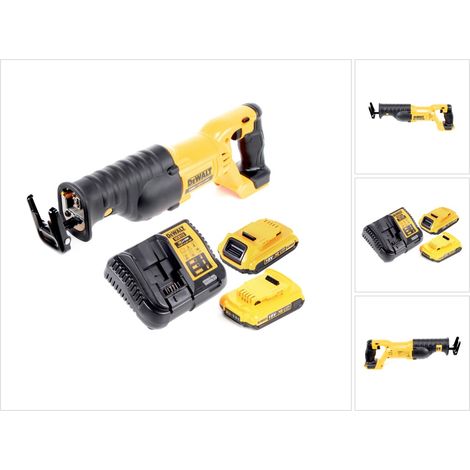 Sierra de sable sin cable Dewalt DCS 380 D2 Sierra de sable 18 V + 2x batería recargable 2,0 Ah + cargador