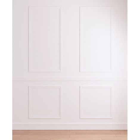 Kit moulures murales décoratives MDF prépeint blanc - Urban (1/5)