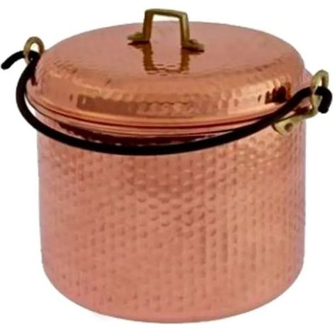 Сasserole en cuivre martelé avec arche de fer 28 cm