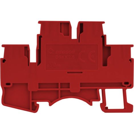 Morsettiera a doppio strato a 4 fili da 2,5 mm² di colore rosso. (1/5)