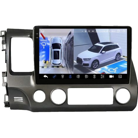 Radio de voiture, expérience multimédia, interface à écran tactile, compatible avec Honda Civic 2006-2011, QS8PNC avec caméra 360 (1/2)