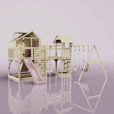 Tour de jeux Polarplay Knut Rosa 503 x 490 cm Balançoire bébé
