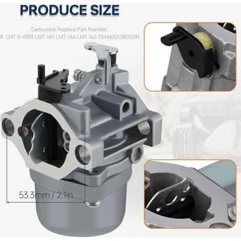 Carburateur de Rechange 799728 pour Briggs & Stratton 494502 495706 496592 498027 498134 498231 499161 699318 699737 699831 Carburateur Compatible pour Moteur 28B702 28B707 12HP 28M707 (1/3)