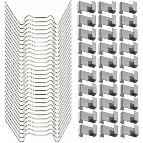 Clips de Fixation pour Serre Type Z et W en Acier Inoxydable Résistant aux Intempéries Lot de 100 Pièces (1/4)