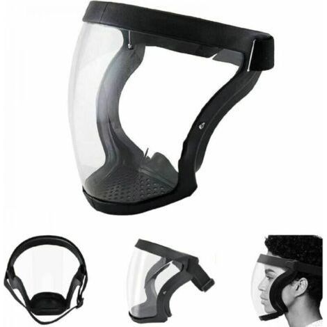 Écrans Faciaux Anti-buée, Écran Facial Super Protecteur Anti-poussière Visage Intégral Masque De Protection De Sécurité Transparent Noir
