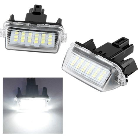 2 lampes LED 18 diodes pour plaque immatriculation Toyota (1/5)