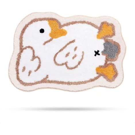 Tapis de bain, tapis de douche, tapis de bain, 40 x 60 cm, mignon, extra doux et absorbant, lavable en machine, antidérapant. (1/5)