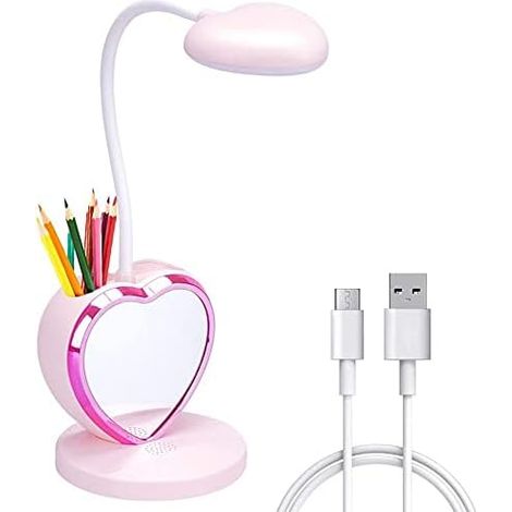 Lampe De Bureau Led - 32 Led Sans Flicker - 2 Modes De Couleur - Port Usb Intégré - Support Téléphone Et Porte-Stylo - Pour Bureau Étudiant Chambre À Coucher - 1 Pièce (1/5)