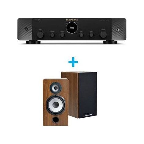 Amplificador Hi-Fi Marantz Estéreo 70 Negro + un par de altavoces de estantería Cabasse Antigua MT32/2 Edición especial Noye