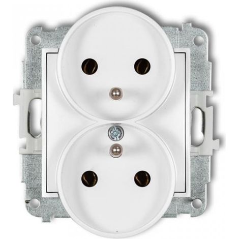 Mini enchufe doble con/sin blanco mgpr-2z