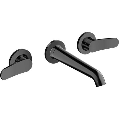 Mélangeur Lavabo Botte small 3 trous + vidage sans mecanisme Infinity Black PVD - CRISTINA ONDYNA BT24255P