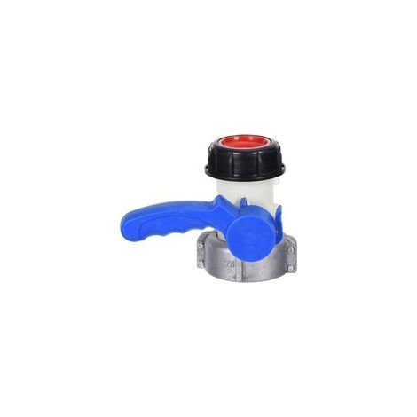 Vanne papillon avec écrou flottant en aluminium pour réservoir IBC de 1000 litres, (1/5)